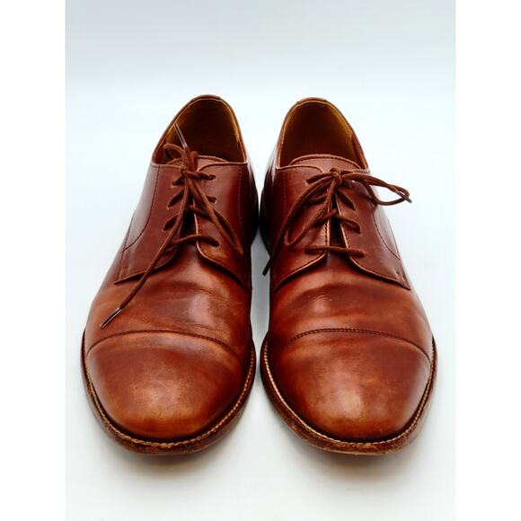 Clarks Mens Un Hugh Cap Brown Leather Dress Oxford Shoes Sz 10.5 M main image 9